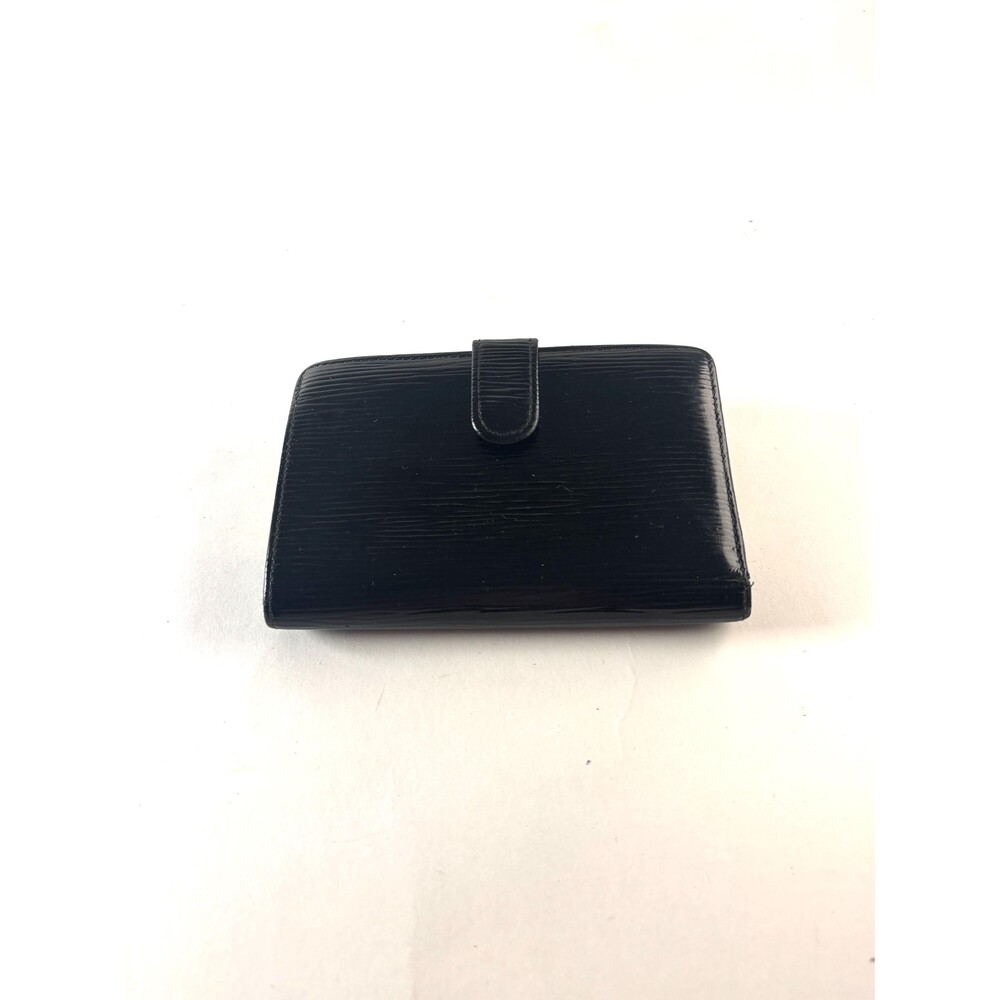 Vintage Louis Vuitton Epi Leather Wallet Black Bifold Organizer - Repainted Inte
